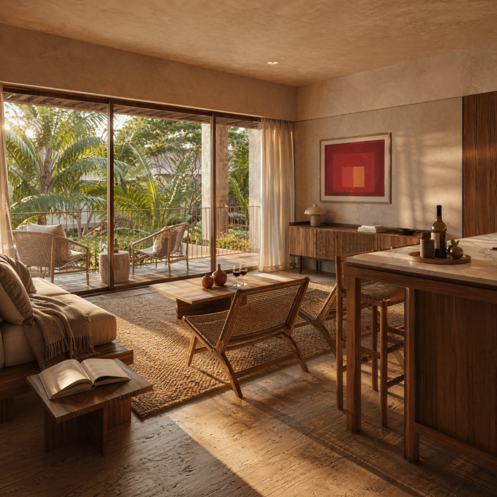 Terrace overlooking hole 5